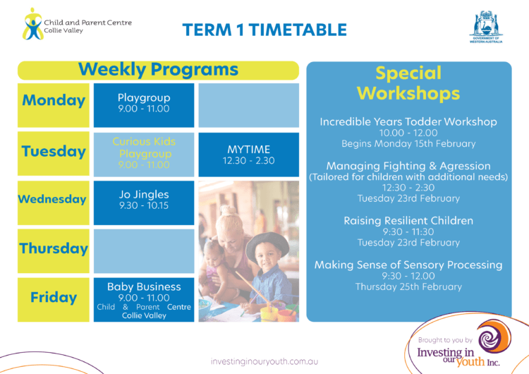 Child and Parent Centre Timetable